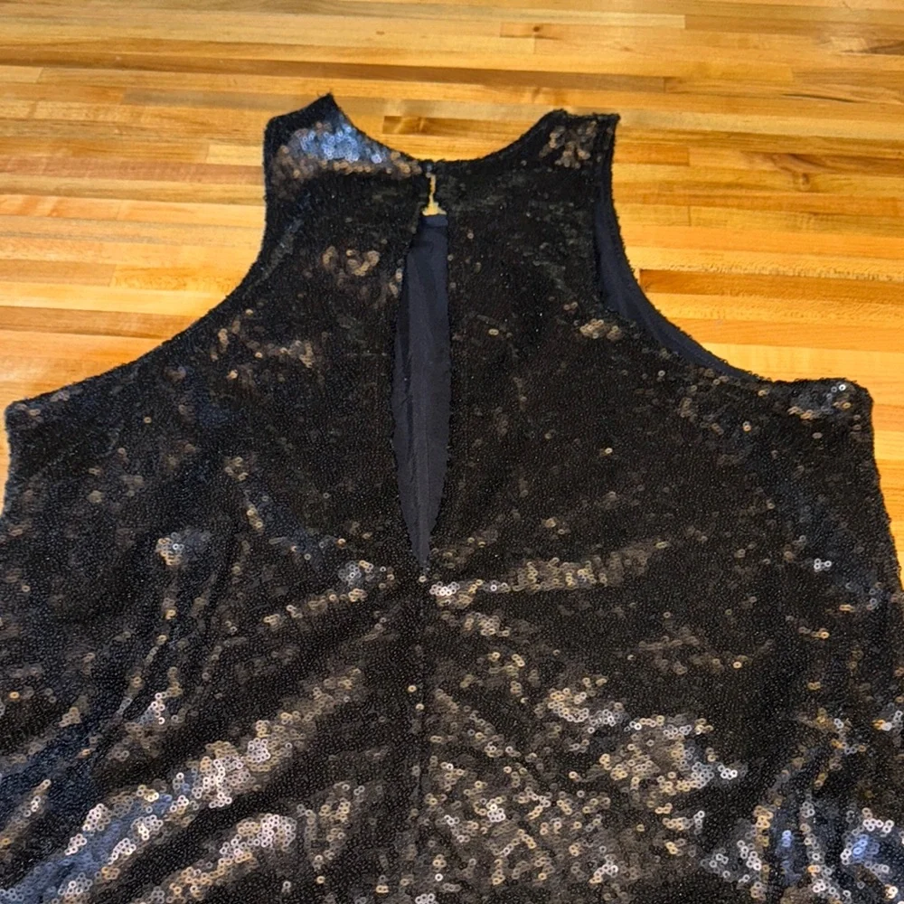 Free People Liquid Shine Black Sequin Mini Dress M - Picture 7 of 7
